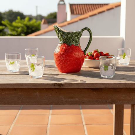 Strawberry-shaped Ceramic Pitcher