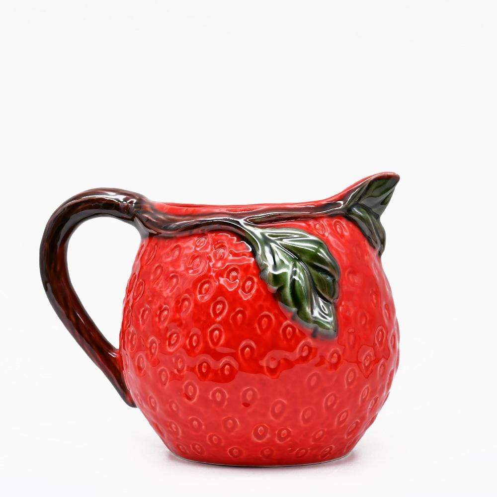 Strawberry-shaped Ceramic Pitcher