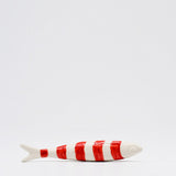Striped Ceramic Sardine - Red