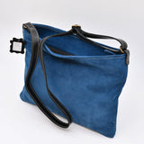 Suede Shoulder Bag - Blue