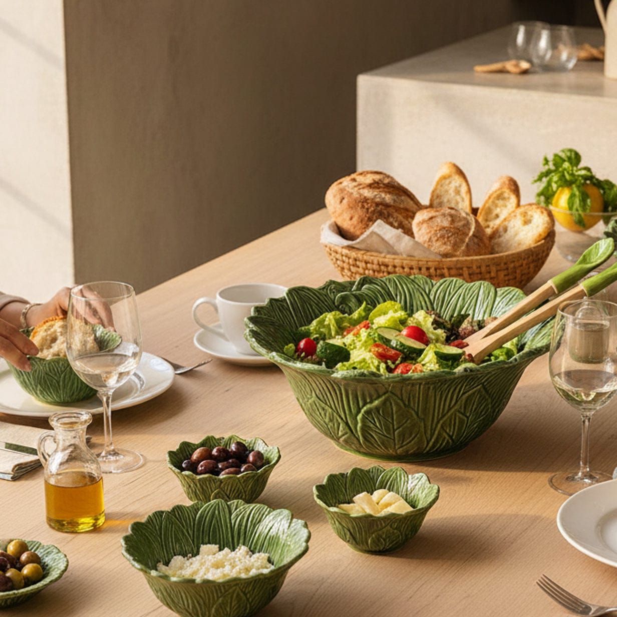 Sunflower-shaped Ceramic Salad Bowl