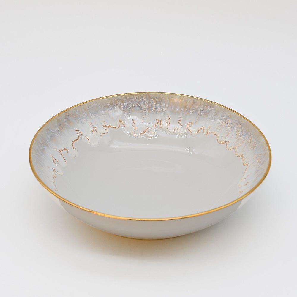 Taormina I Fine Stoneware Pasta Plate 8.7'' - Gold