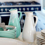 Taormina I Fine Stoneware Pitcher - Green