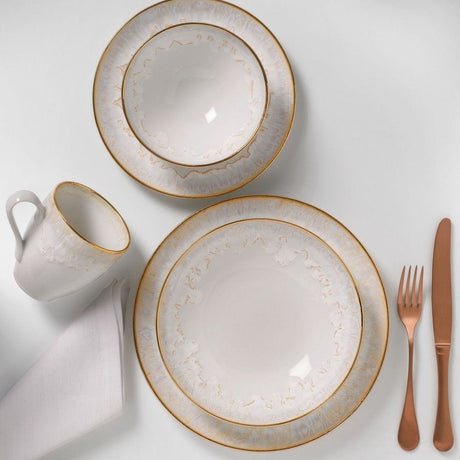Taormina I Fine Stoneware Plate 10.6'' - Gold