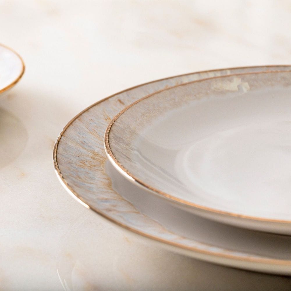 Taormina I Fine Stoneware Plate 8.3'' - Gold