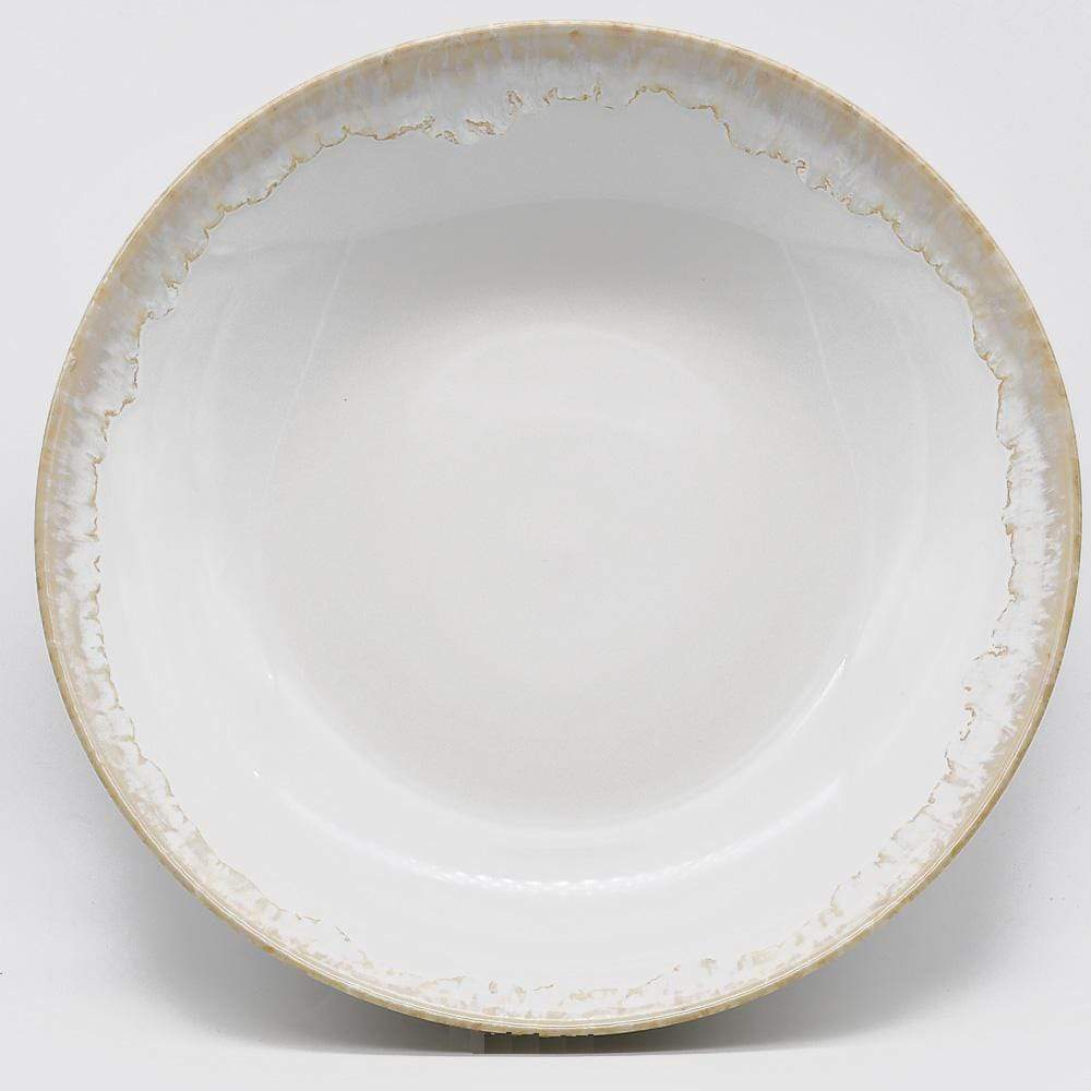 Taormina I Fine Stoneware Platter 13.4" - White - Luisa Paixao | USA