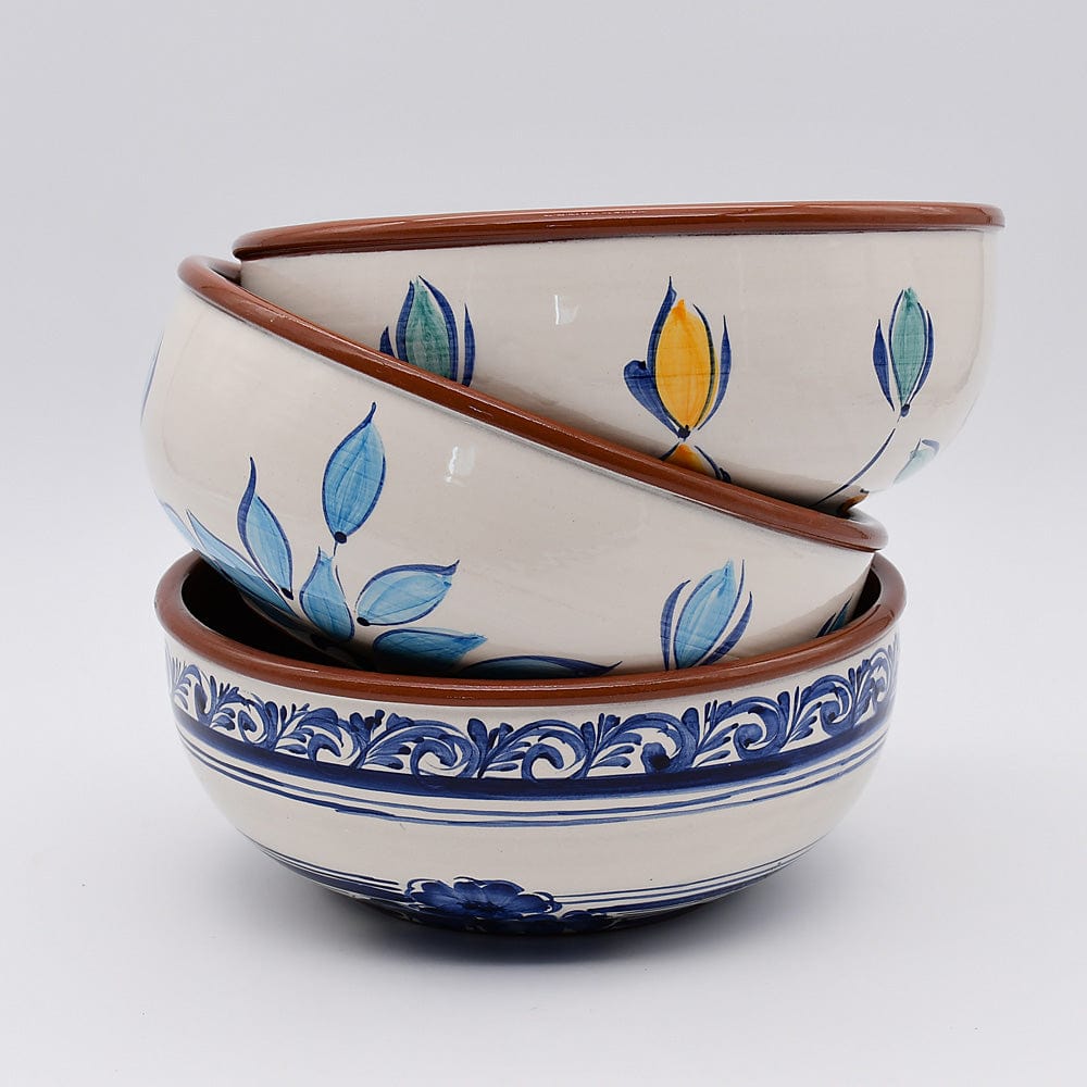 Terracotta Baking Dish or Salad Bowl - Blue