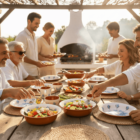 Terracotta Small Salad Bowl - Turquoise