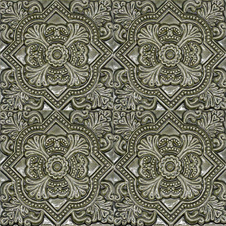 Textured Azulejo - Dark green