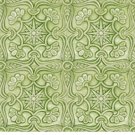 Textured Azulejo - Light green