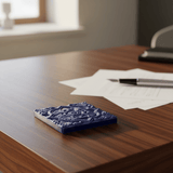 Textured Azulejos - Deep Blue
