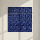 Textured Azulejos - Deep Blue