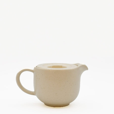 Théière en grès blanc mat 50cl avec diffuseur Théière en grès “Pacifica" - Sable