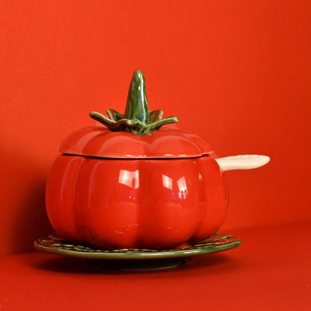 Tomato-Shaped Ceramic Pot Handmade in Portugal