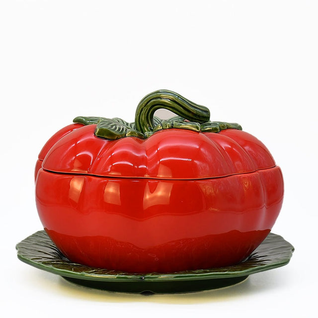Tomato-shaped Ceramic Soup Tureen