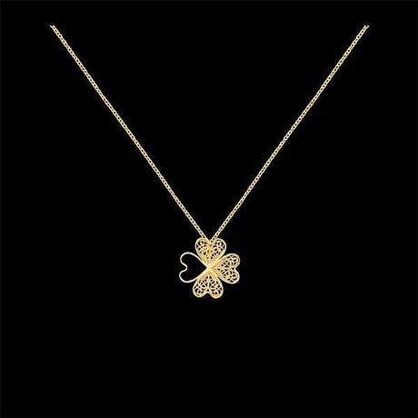 Trevo I Gold plated Silver Filigree Necklace 0.1 oz