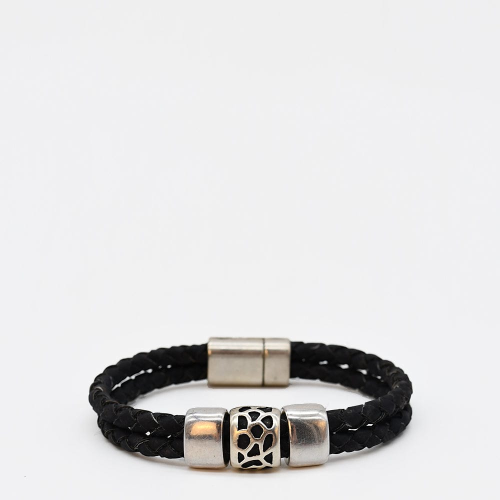 Unisex Braided Cork Bracelet - Black
