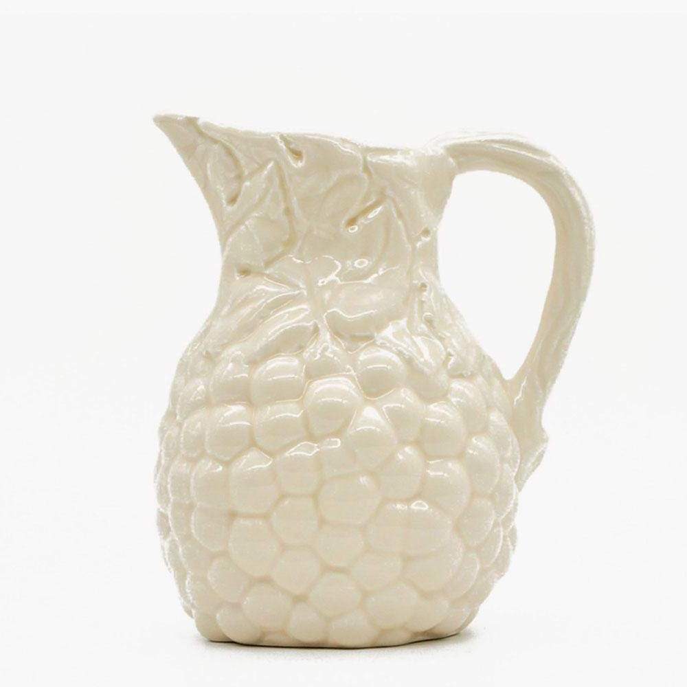 Uvas I Ceramic Jug - White - Luisa Paixao | USA