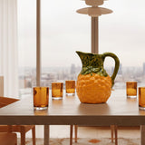 Uvas I Ceramic Pitcher - Orange