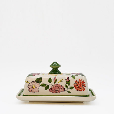 Viana I Hand-painted Ceramic Butter Dish