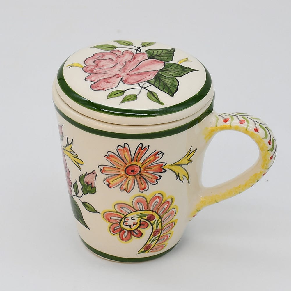 Viana I Hand-painted Ceramic Lidded Mug