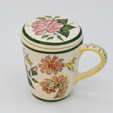 Viana I Hand-painted Ceramic Lidded Mug