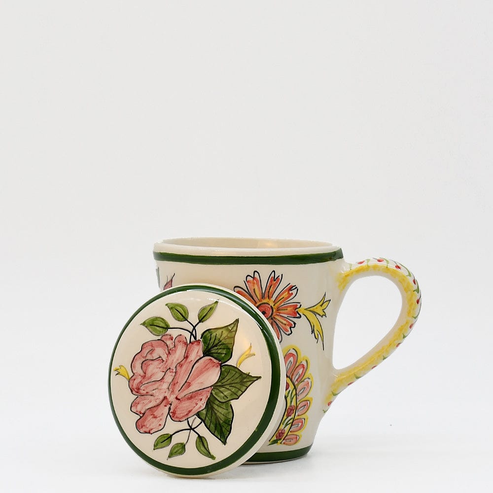 Viana I Hand-painted Ceramic Lidded Mug