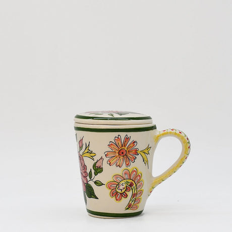Viana I Hand-painted Ceramic Lidded Mug