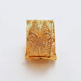 Wide filigree ring