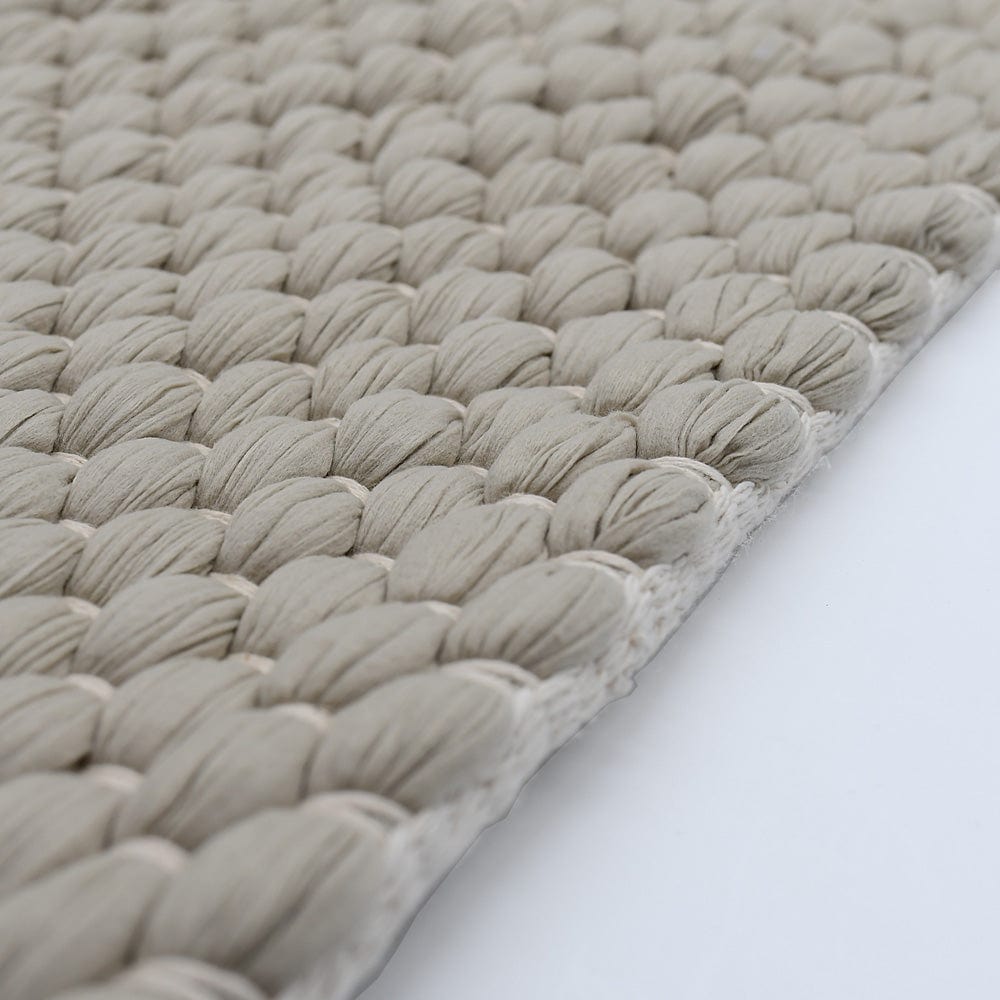 Woven Rug in recycled fibres - Beige