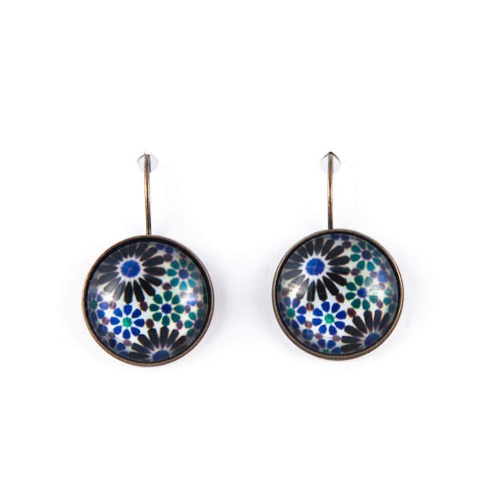 Azulejo I Metal and glass Earrings - Luisa Paixao | USA