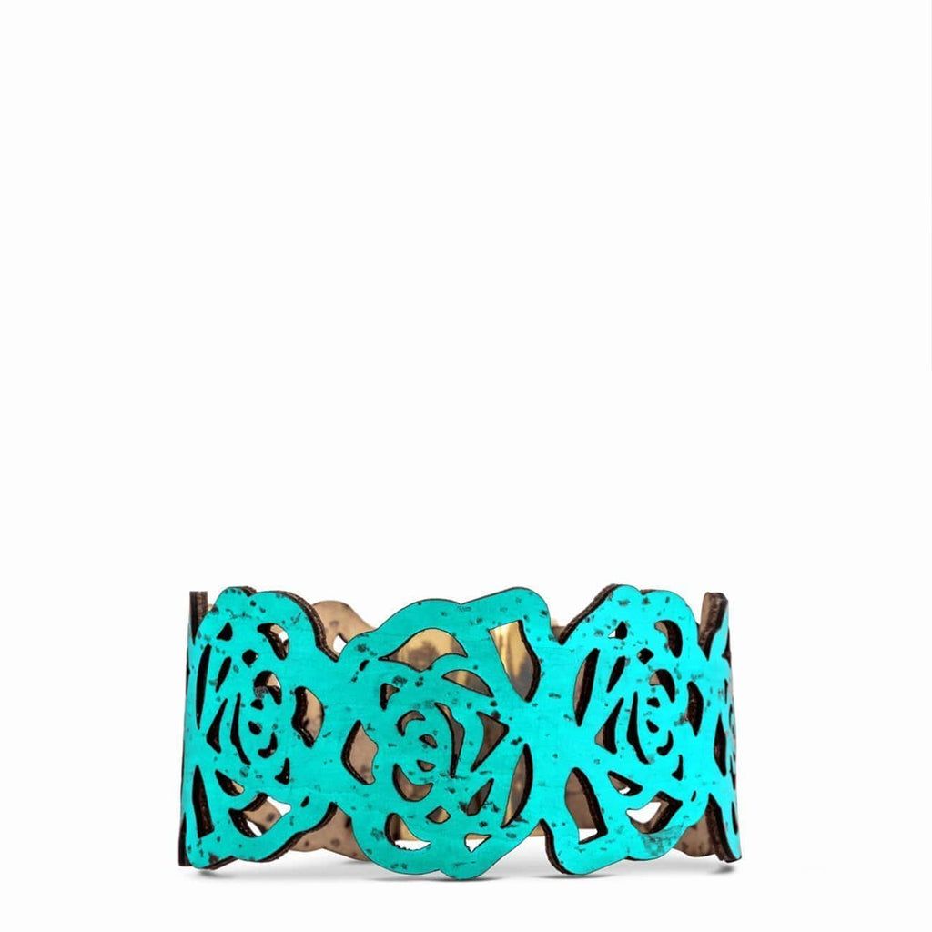 Cork bracelet - Pink Turquoise blue from Portugal