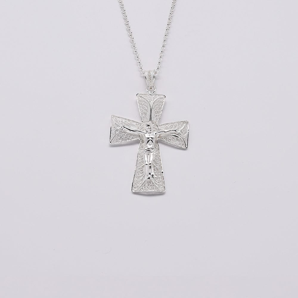 Crucifixo I Pendentif en filigrane d'argent - 5cm