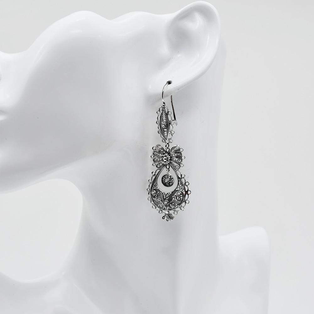 Da Princesa I Silver filigree earrings - 5.5 cm from Portugal