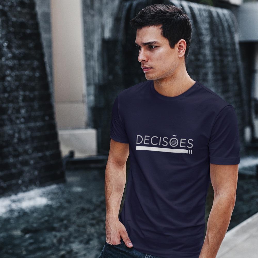 Decisões I Unisex T-shirt - Navy Blue from Portugal