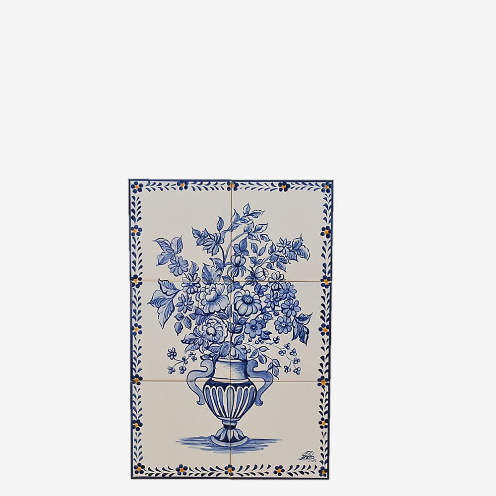 Fresque d'azulejos portugais peinte à la main Fresque d'azulejos 45x30cm