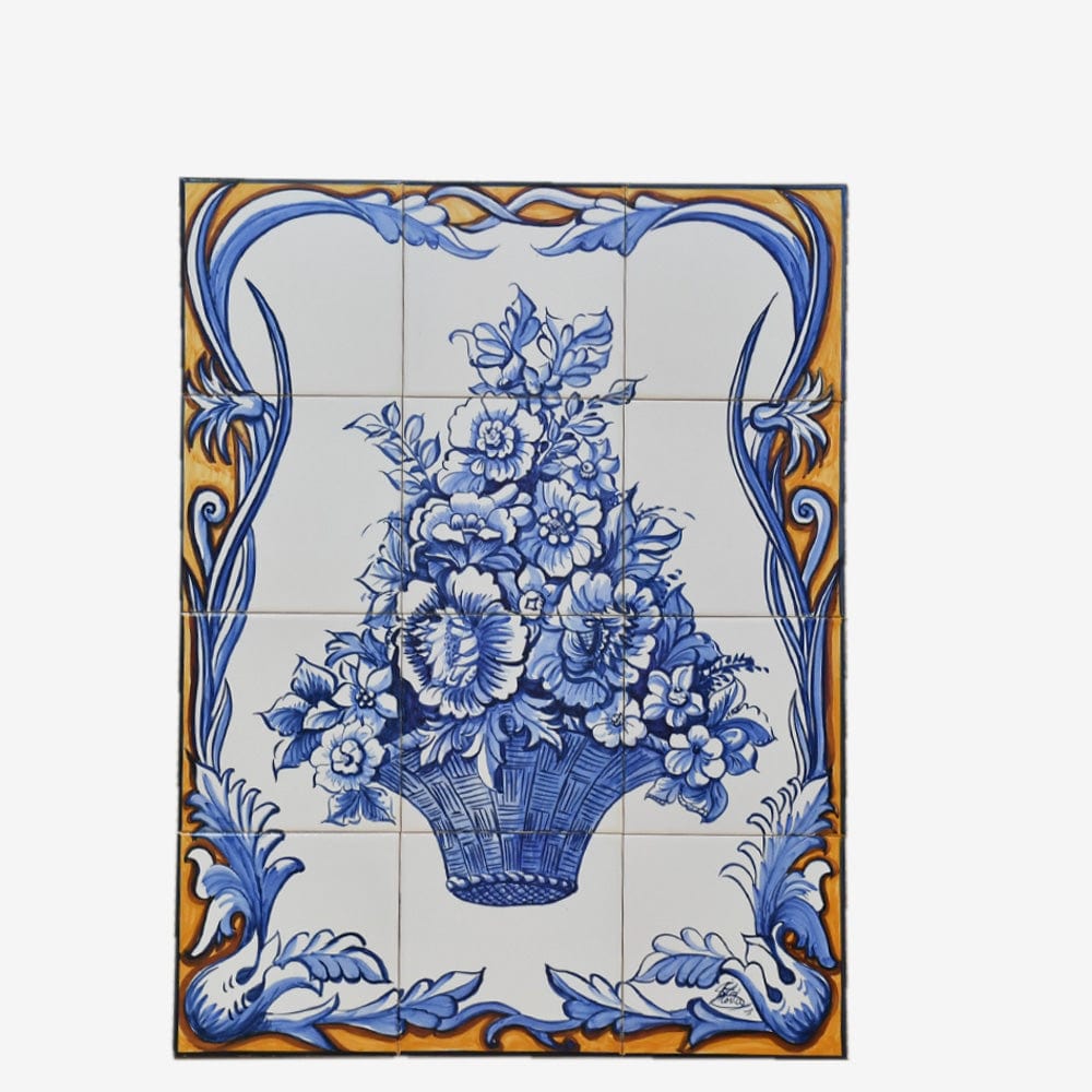 Fresque d'azulejos portugais peinte à la main Fresque d'azulejos 60x45cm