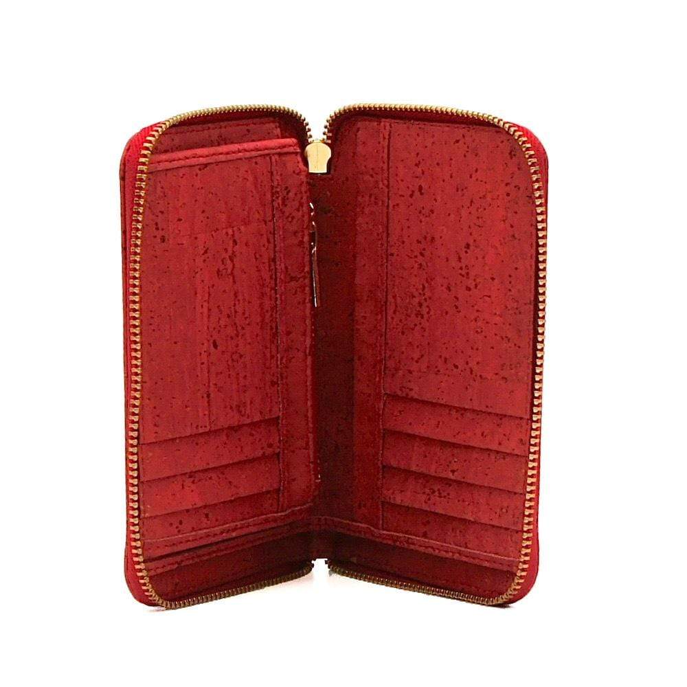 Grand portefeuille en liège rouge from Portugal