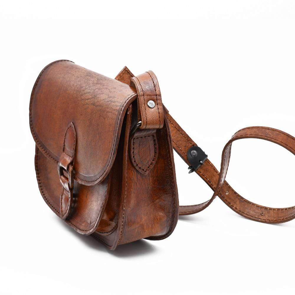 Leather Saddle Bag - Brown from Portugal
