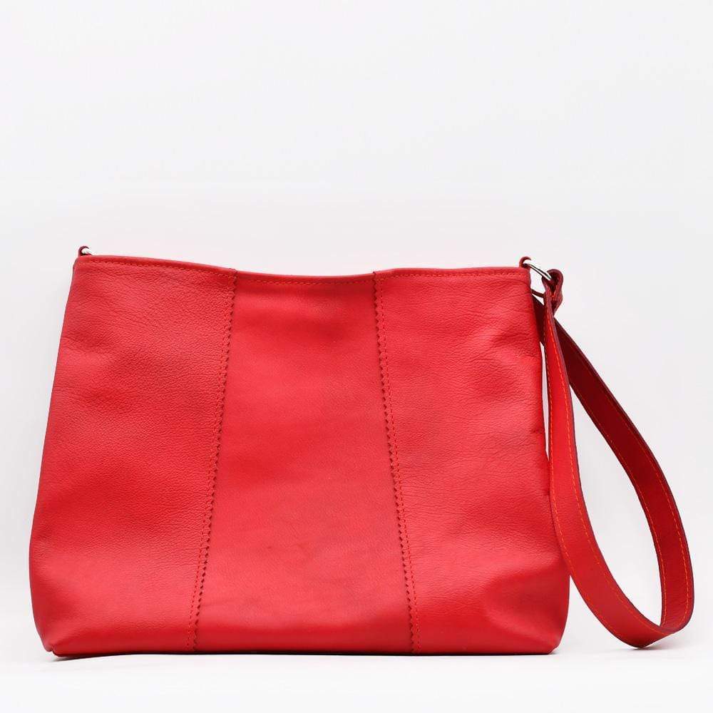 Leather Shoulder Bag - Red from Portugal