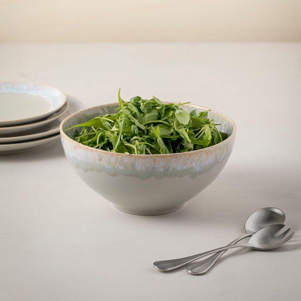 Taormina I Fine Stoneware Salad Bowl 9.4" - Grey - Luisa Paixao | USA