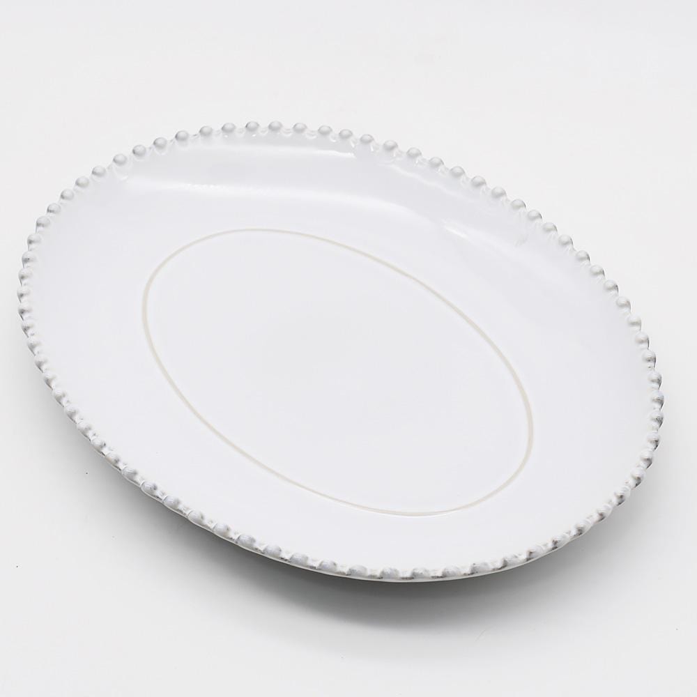 Pearl I Stoneware Oval Dish - 13.4'' - Luisa Paixao | USA