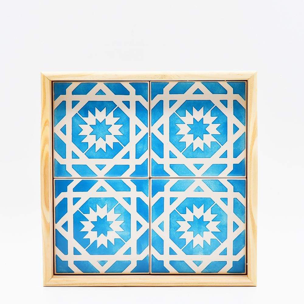 Plateau "Azulejos" - Turquoise from Portugal